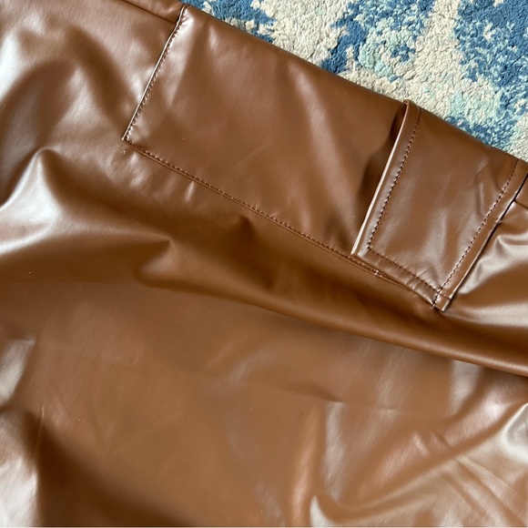 Brown fax leather pants size 1x - Picture 3 of 4